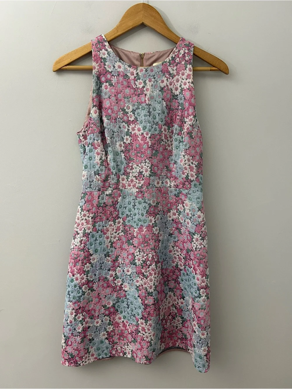 Kate Spade California Dreaming Jacquard Floral Sleeveless A-line Mini Dress